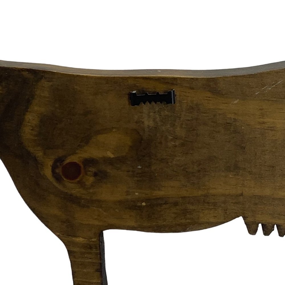 Vintage Farm Folk Art Cow Flag Independence Memorial Wood Wall Decor‎ 11"x6.5" - Picture 5 of 7
